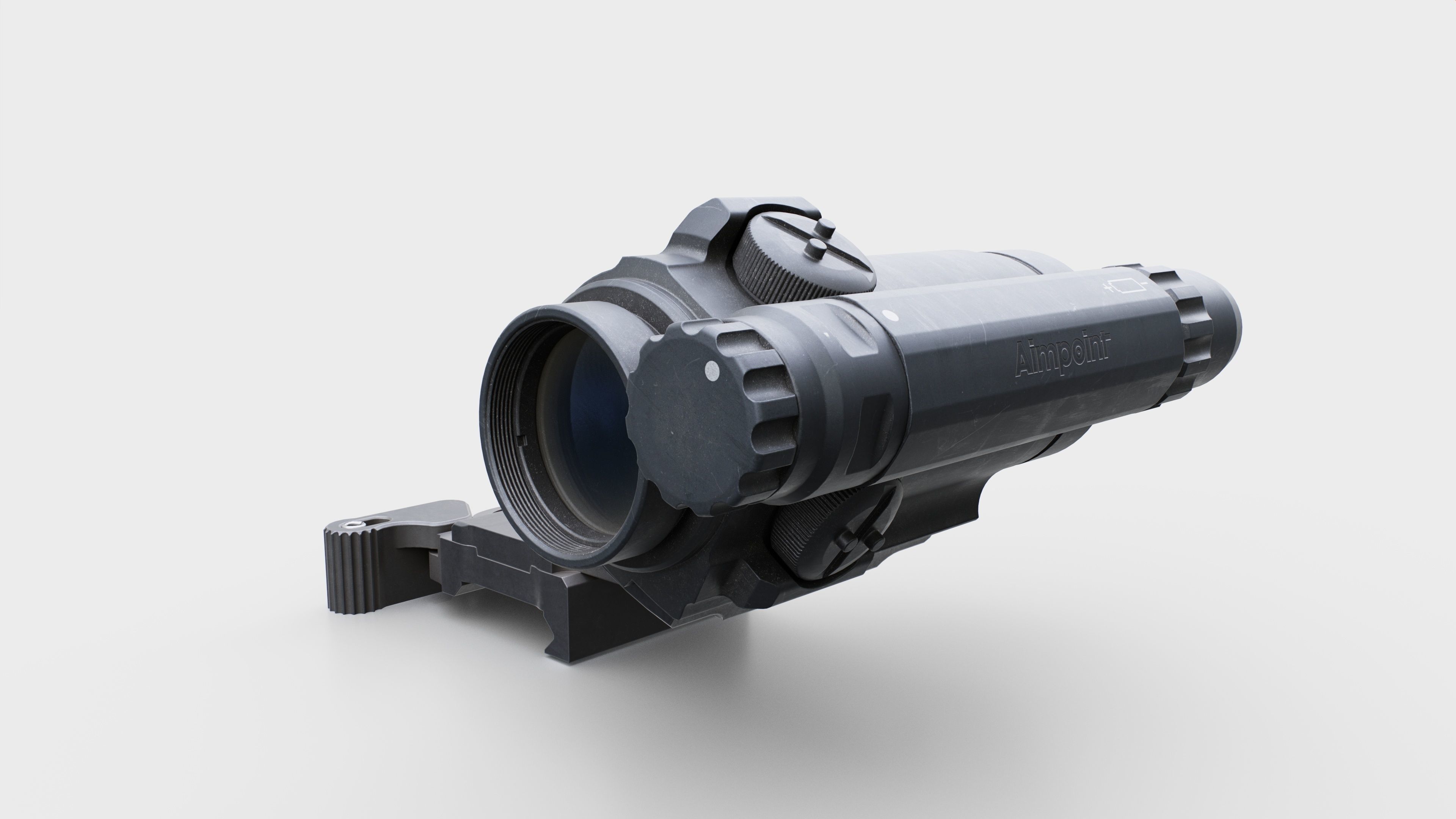 Aimpoint CompM5 Red Dot Sight Low-poly 3D model_14