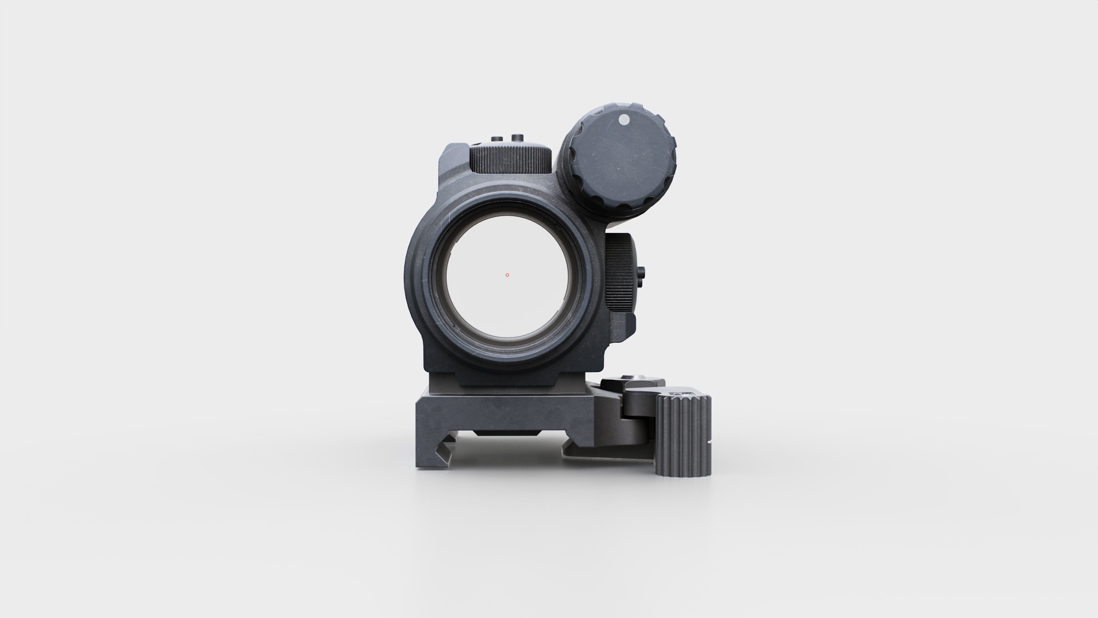 Aimpoint CompM5 Red Dot Sight Low-poly 3D model_5
