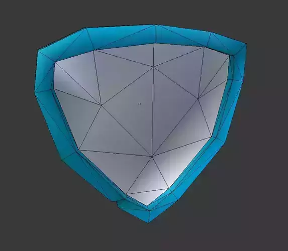 Shield polygonal Low-poly 3D model