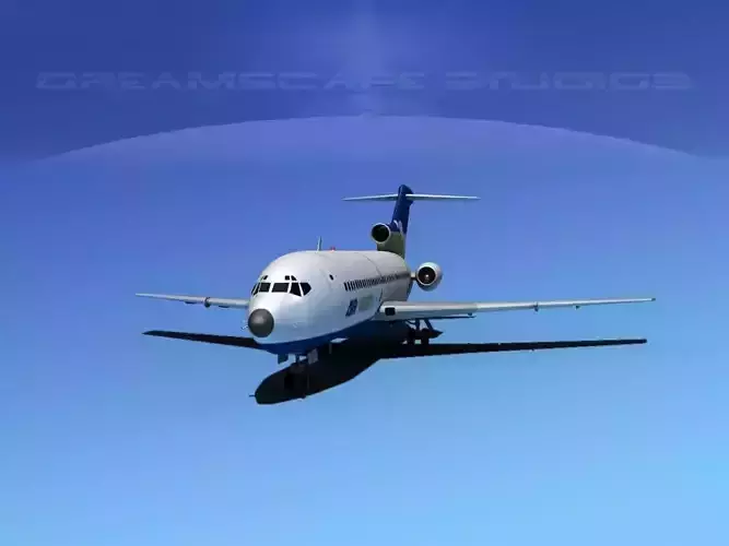 Boeing 727-100 Air West 3D model
