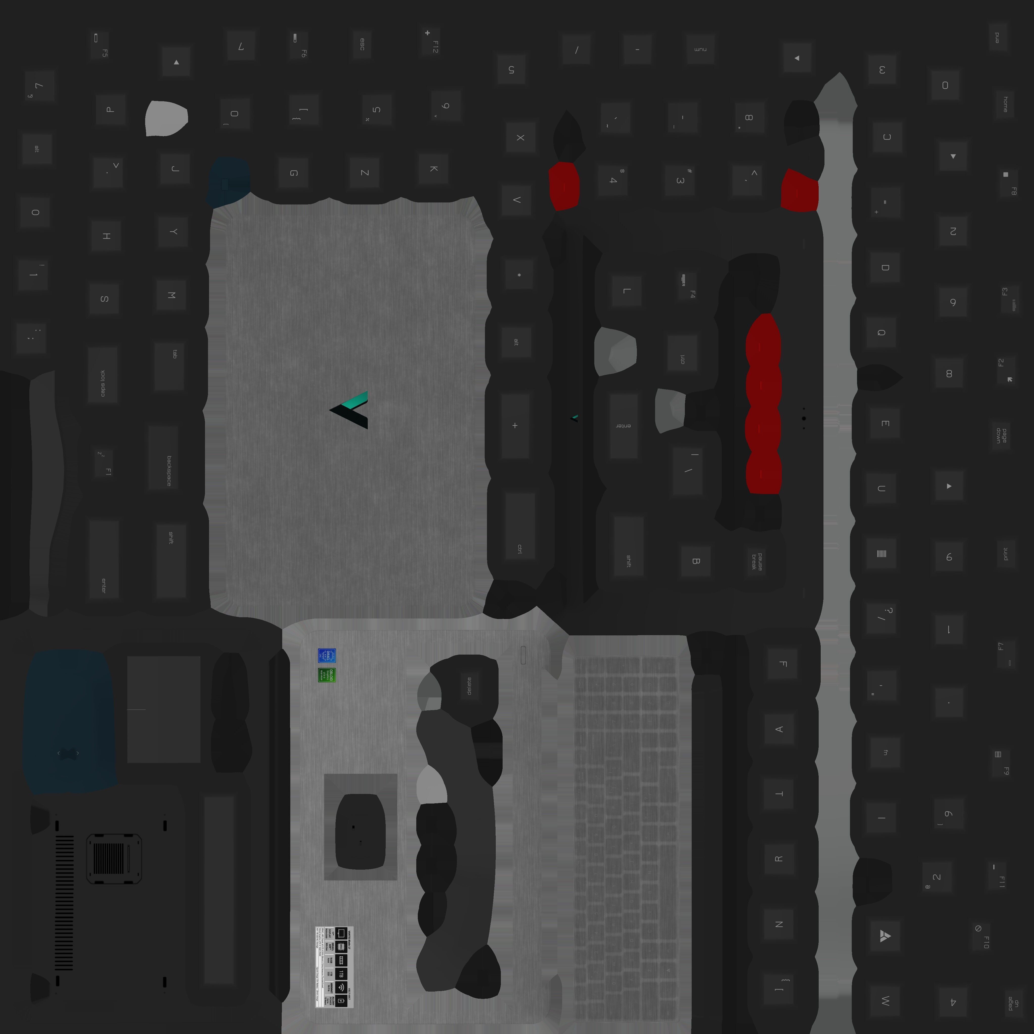 Modern Laptop and Wireless Mouse Low-poly 3D model_13