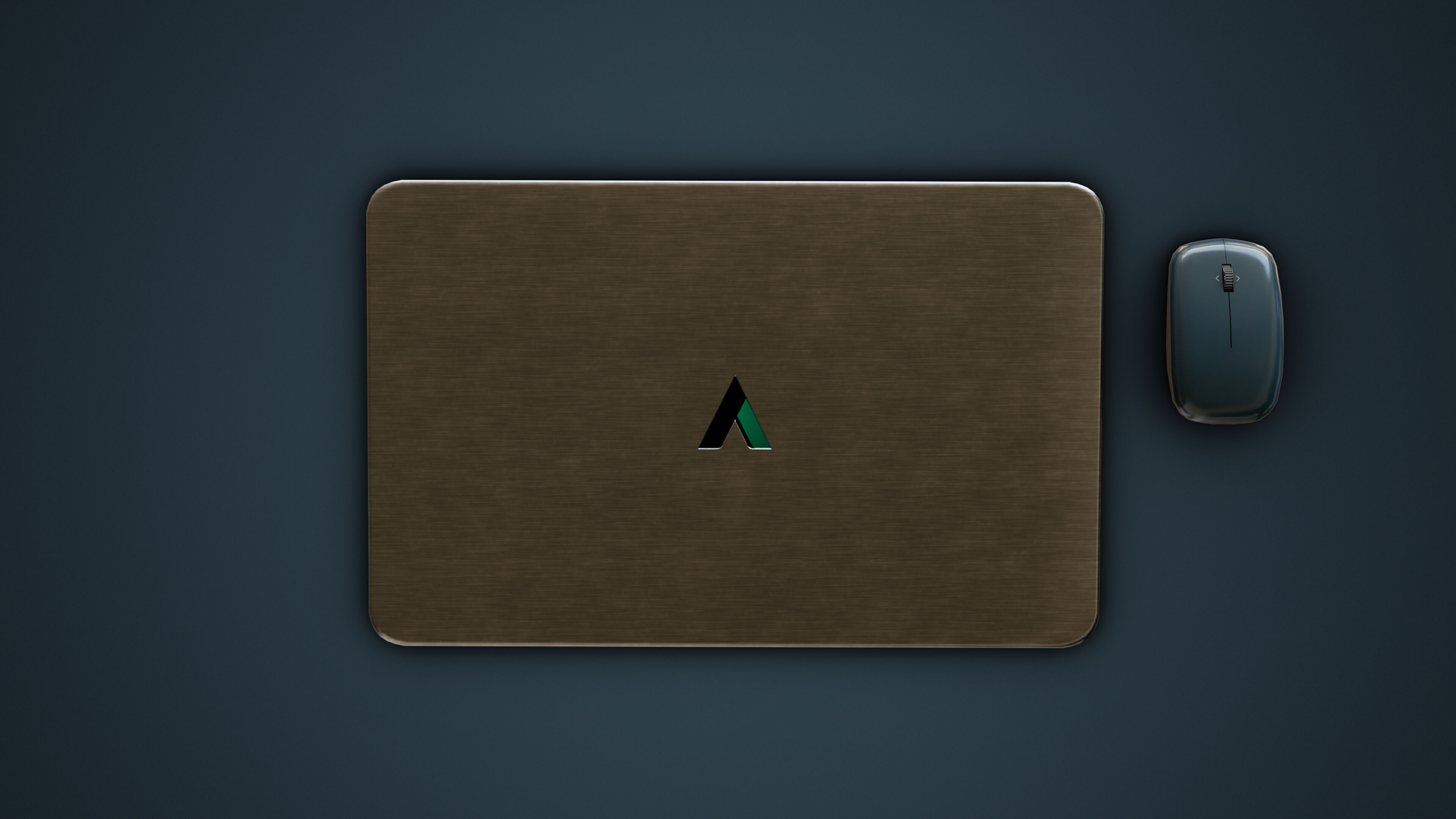 Modern Laptop and Wireless Mouse Low-poly 3D model_8