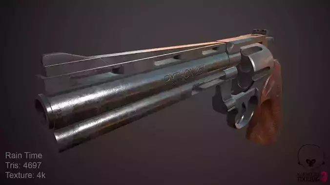 Colt Python Low-poly 3D model