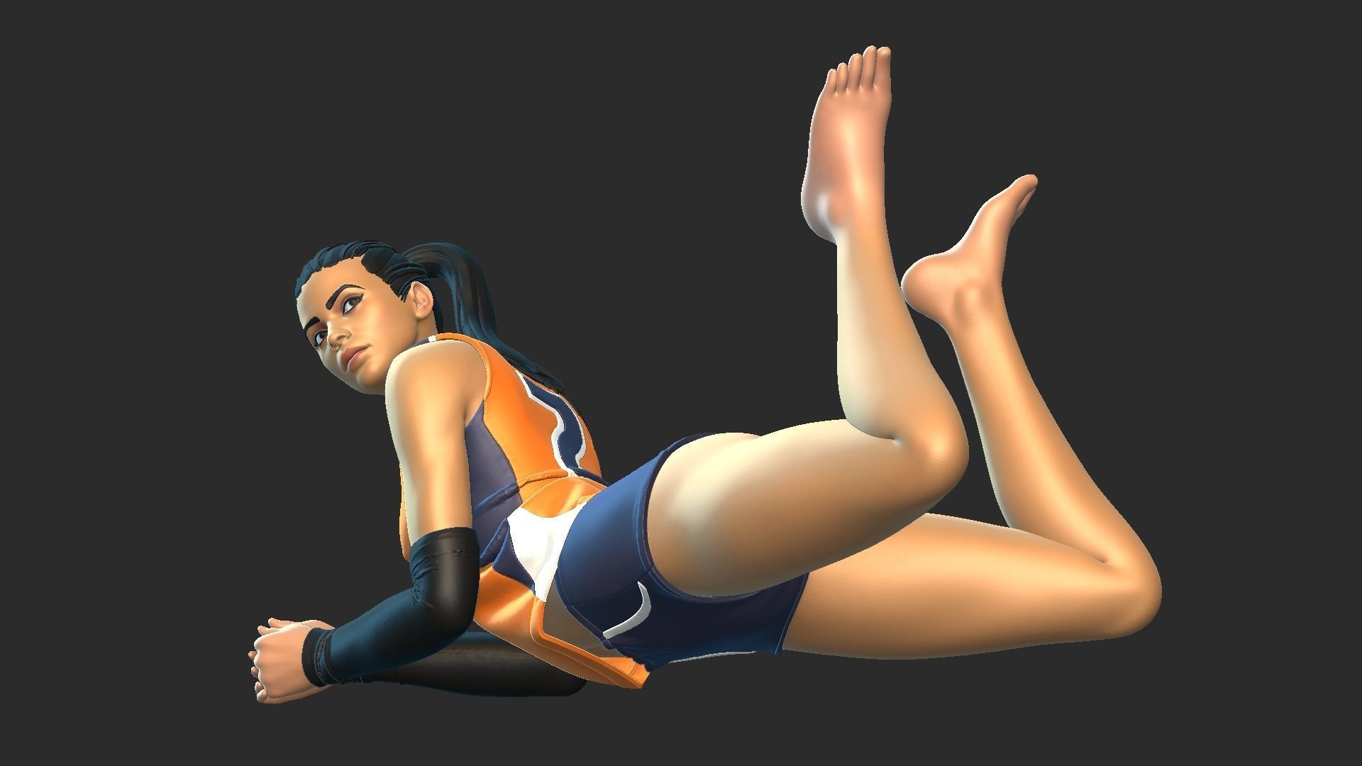 Popular Volleyball Girl 3D print model_3