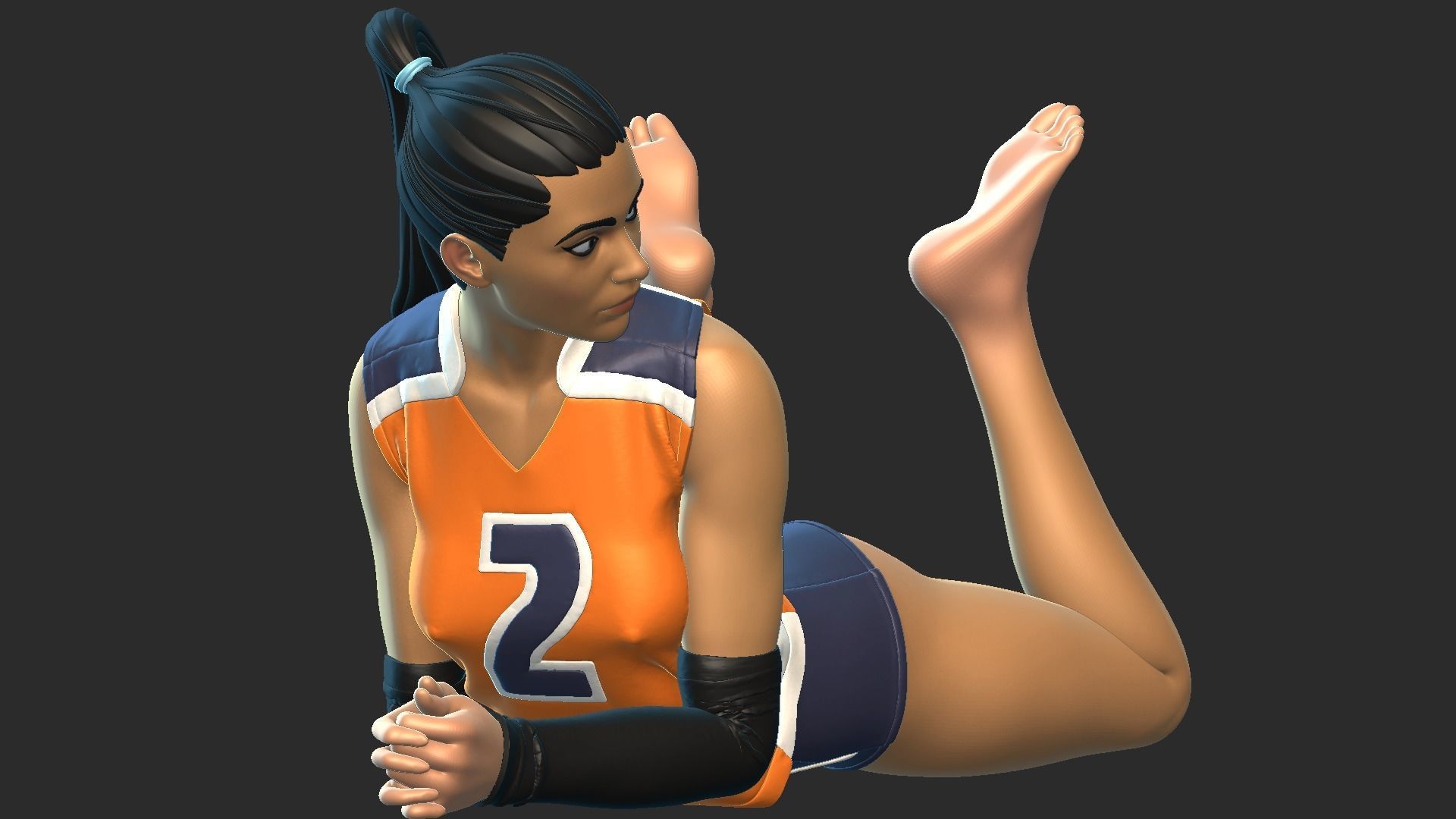 Popular Volleyball Girl 3D print model_5
