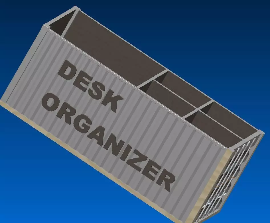 desktop organizer 20ft container 3D print model_0