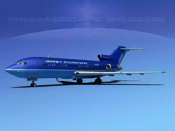 Boeing 727-100 Braniff Intl 1 3D model