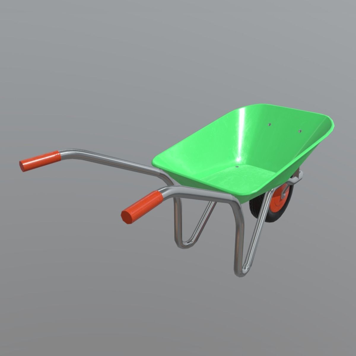 CC0 - Wheelbarrow Free low-poly 3D model_3