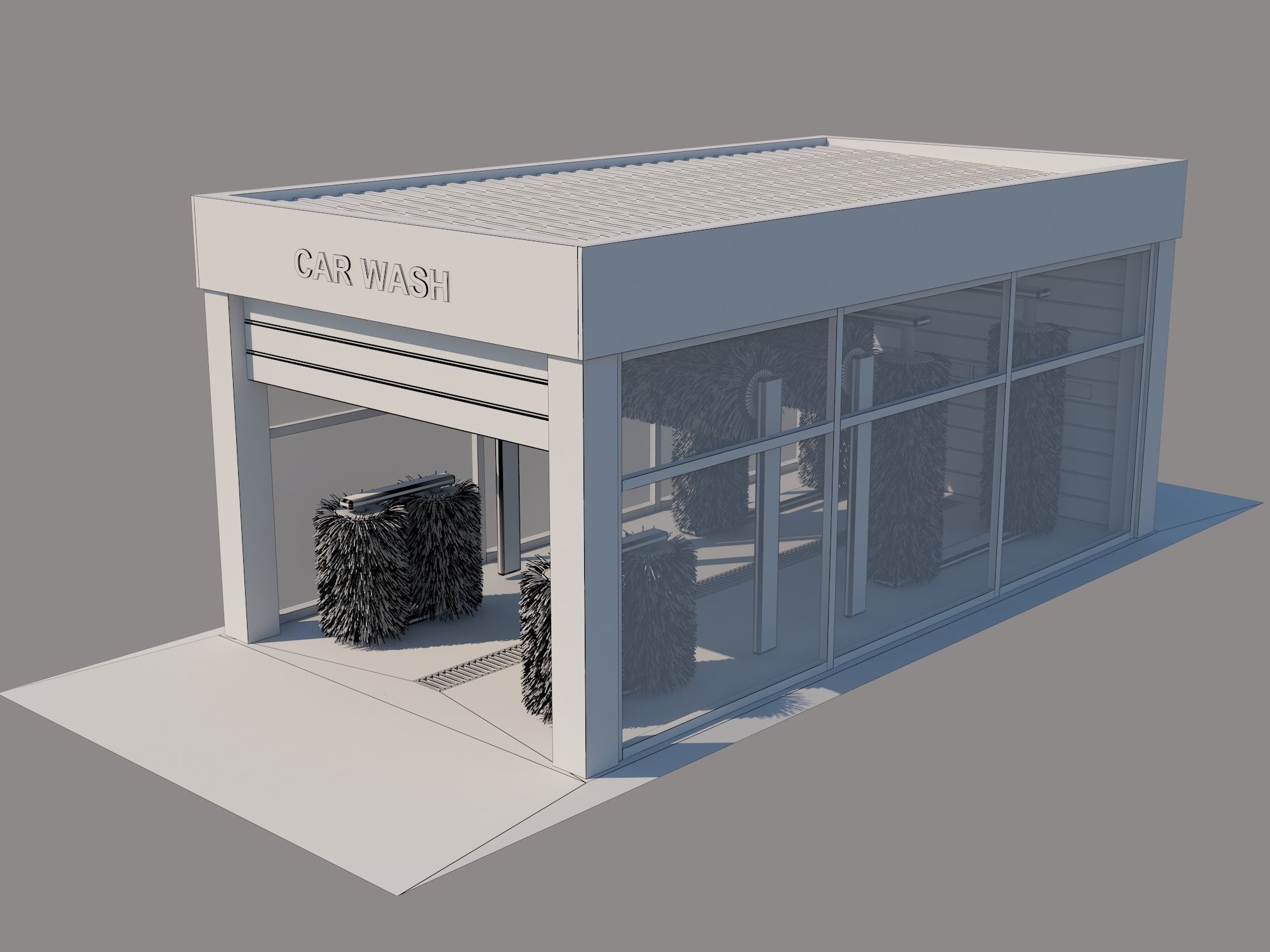 Tunnel Car Wash 3D model_1