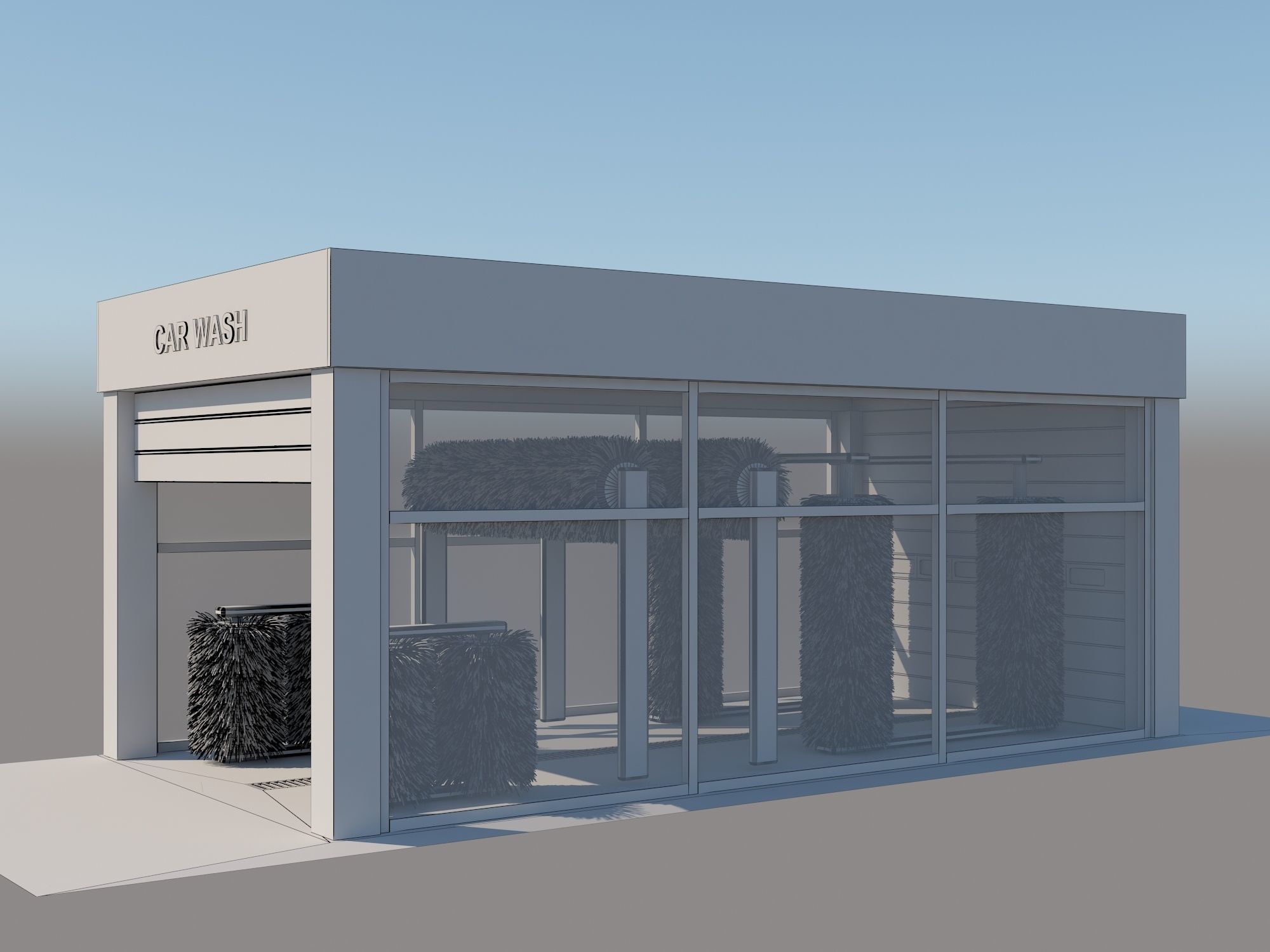 Tunnel Car Wash 3D model_5