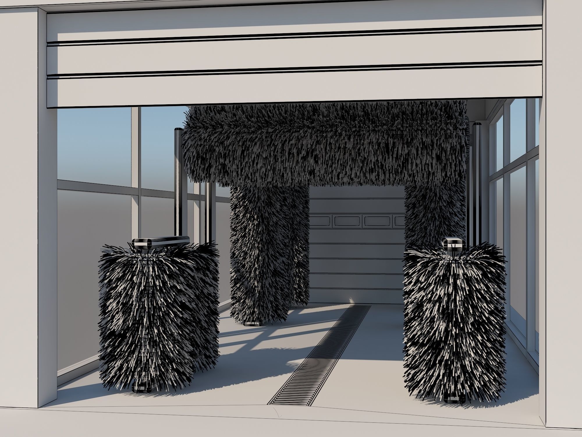 Tunnel Car Wash 3D model_3