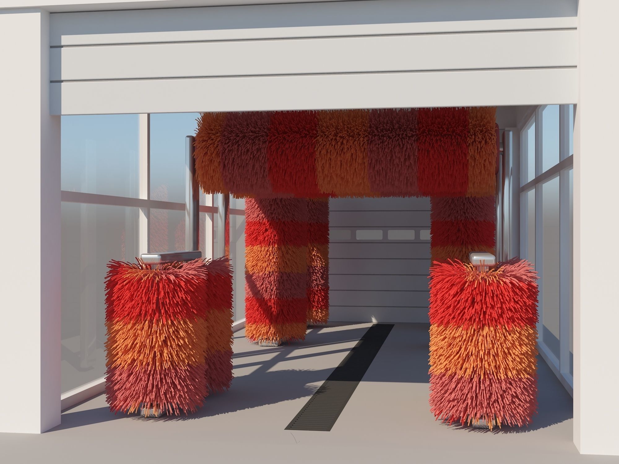 Tunnel Car Wash 3D model_2