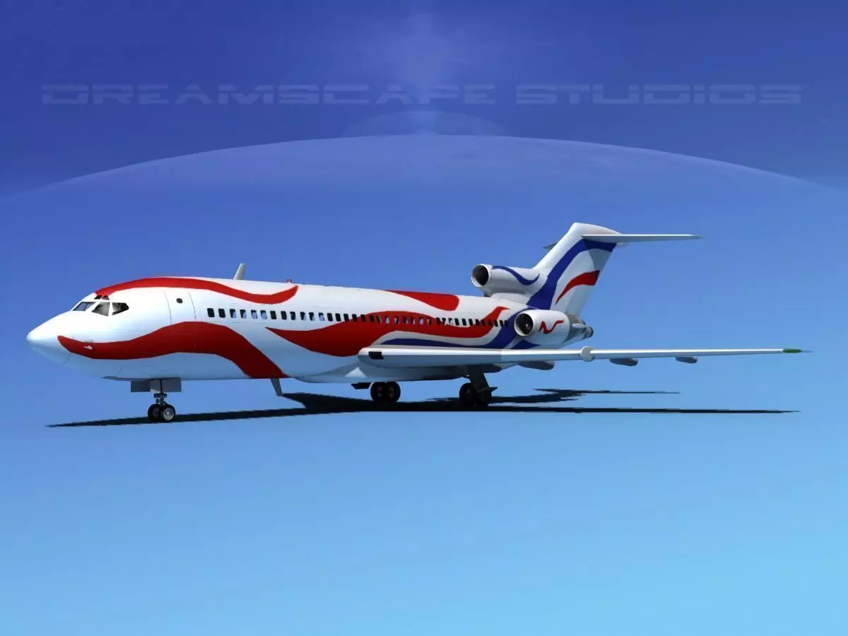 Boeing 727-100 Braniff Intl 3 3D model