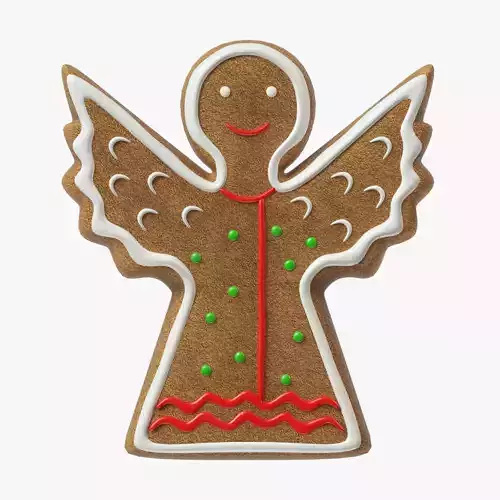 gingerbread cookie 09 3D model