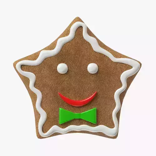 gingerbread cookie 02 3D model
