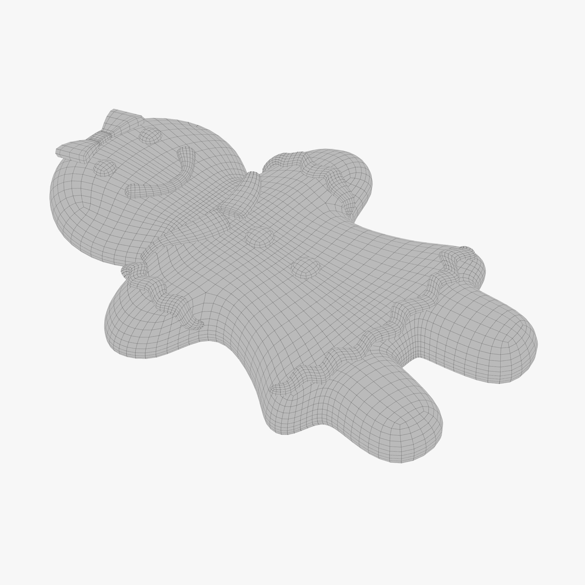 gingerbread cookie 01 3D model_4