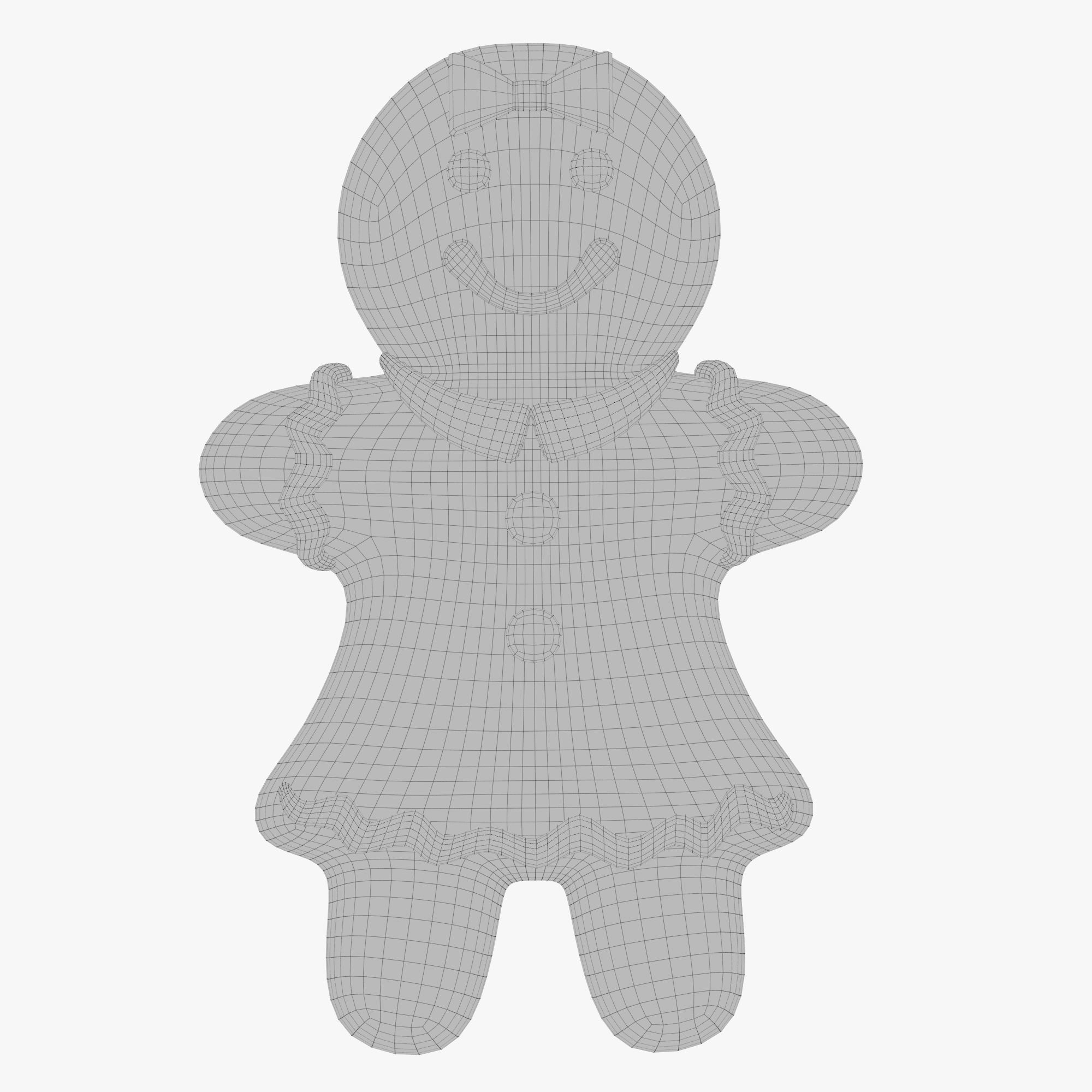 gingerbread cookie 01 3D model_3
