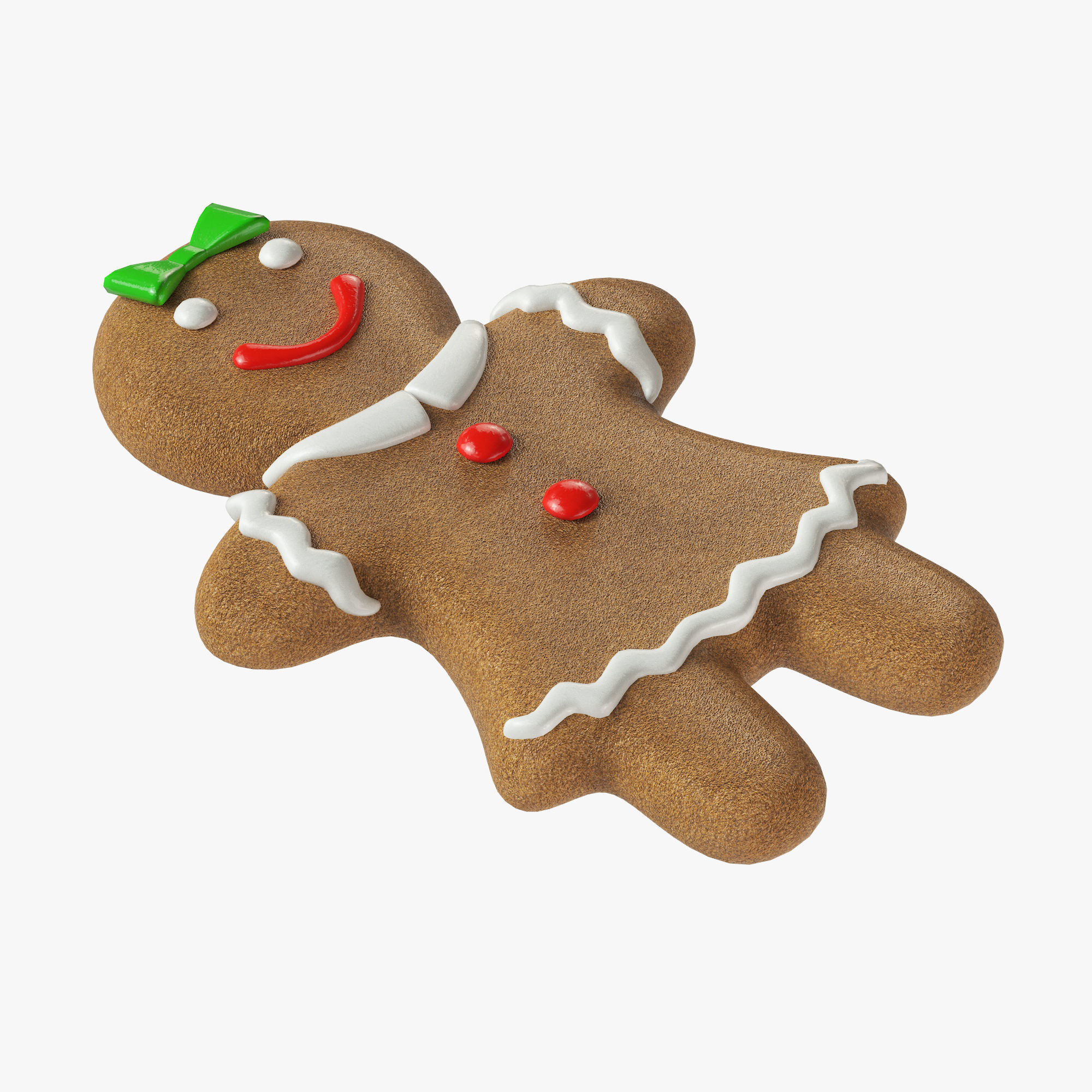 gingerbread cookie 01 3D model_1