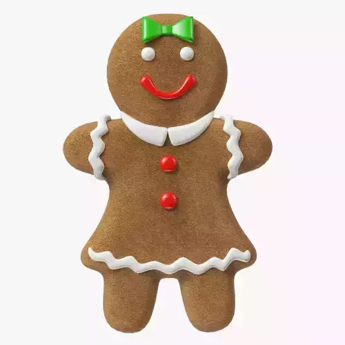 gingerbread cookie 01 3D model