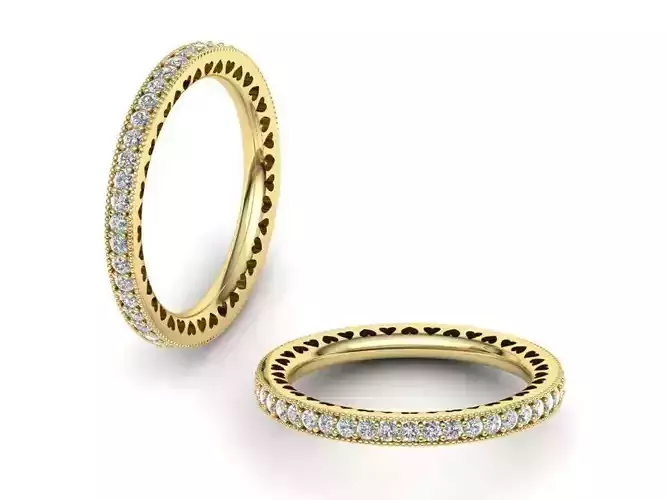 Radiant Hearts of Pando-a Band ring  0279 3D print model