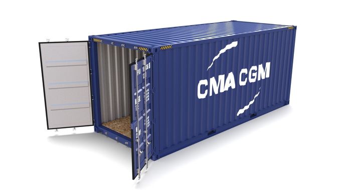20ft Shipping Container CMA CGM 3D model