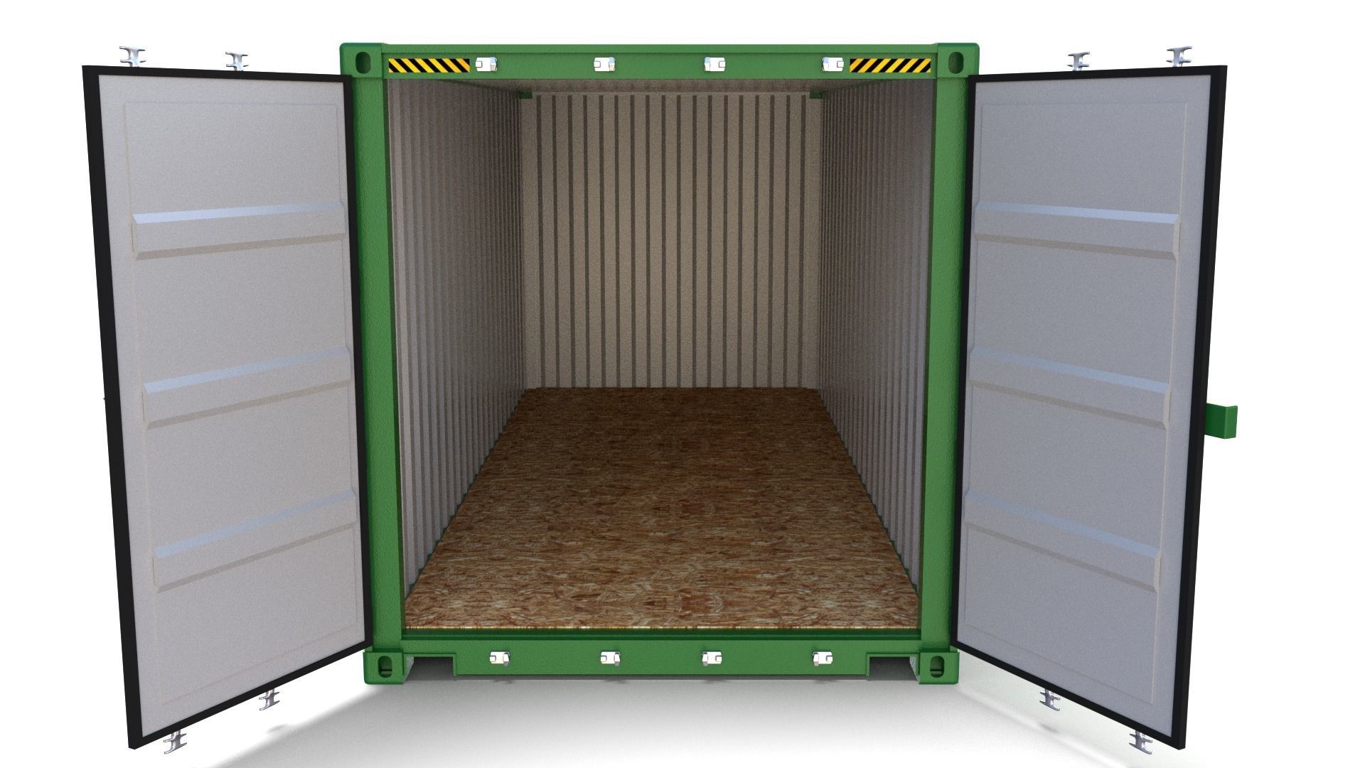 20ft Shipping Container Evergreen 3D model_6