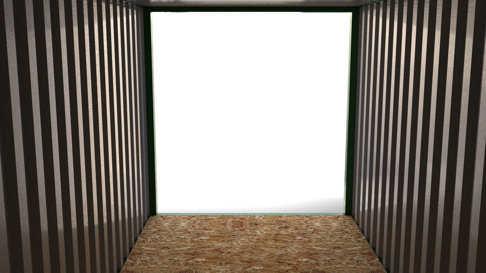 20ft Shipping Container Evergreen 3D model_12