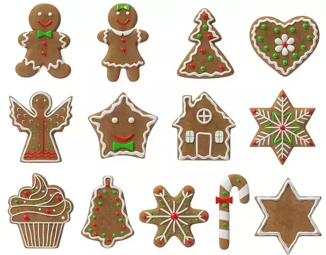 gingerbread cookies 3D Model Collection