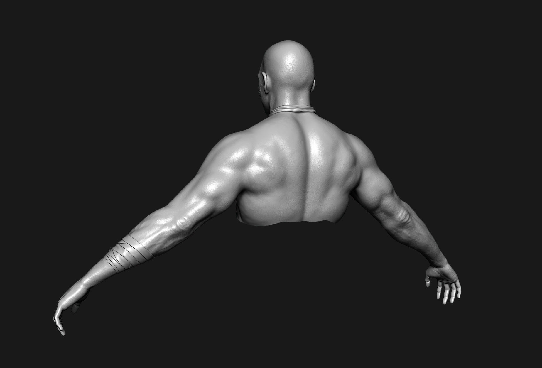 human anatomy Head and hands only 3D model_10