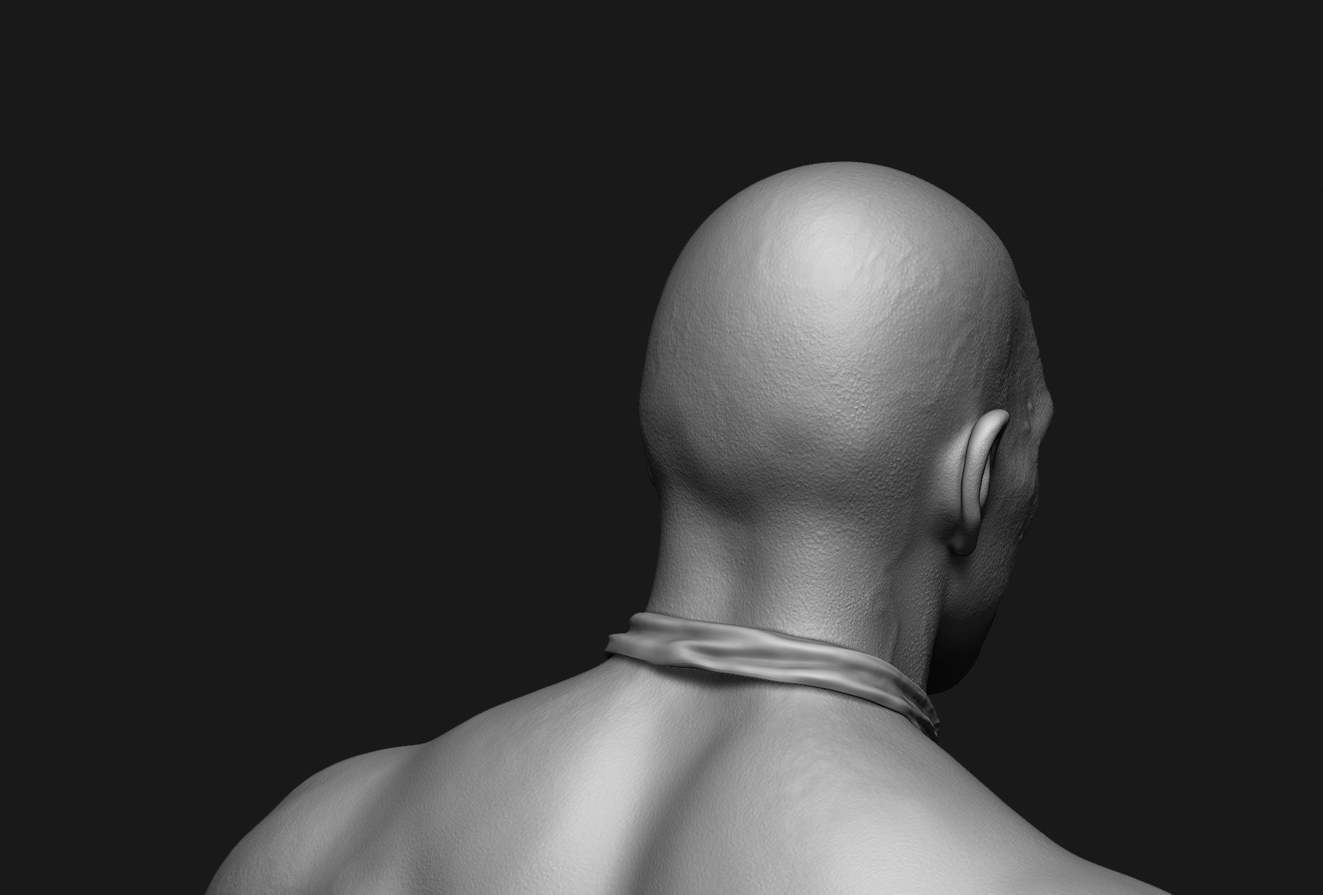 human anatomy Head and hands only 3D model_5