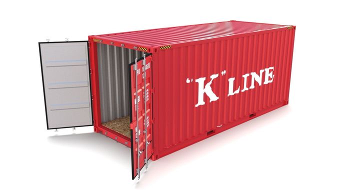 20ft Shipping Container K Line 3D model