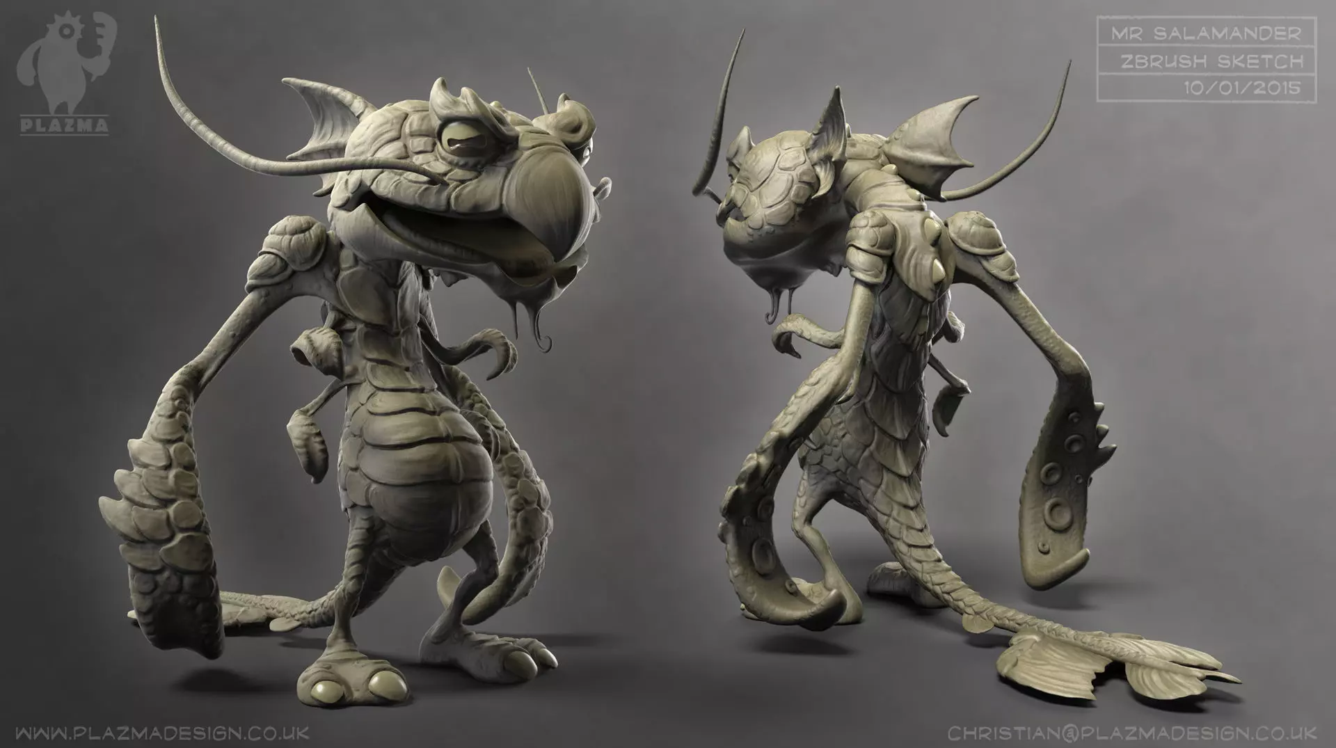 CHARCTER creature with long arms and legs 3D model