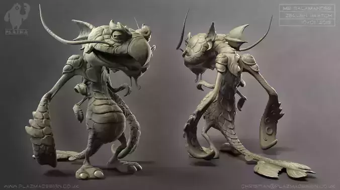 CHARCTER creature with long arms and legs 3D model