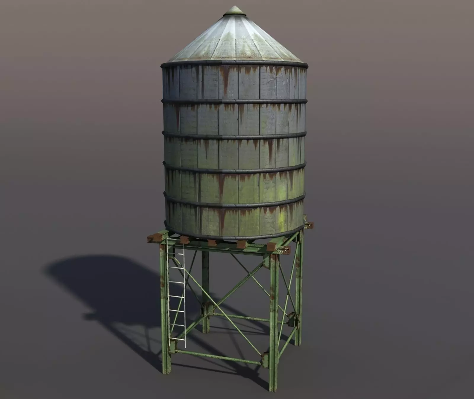 Water Tank 47 Low-poly 3D model_0