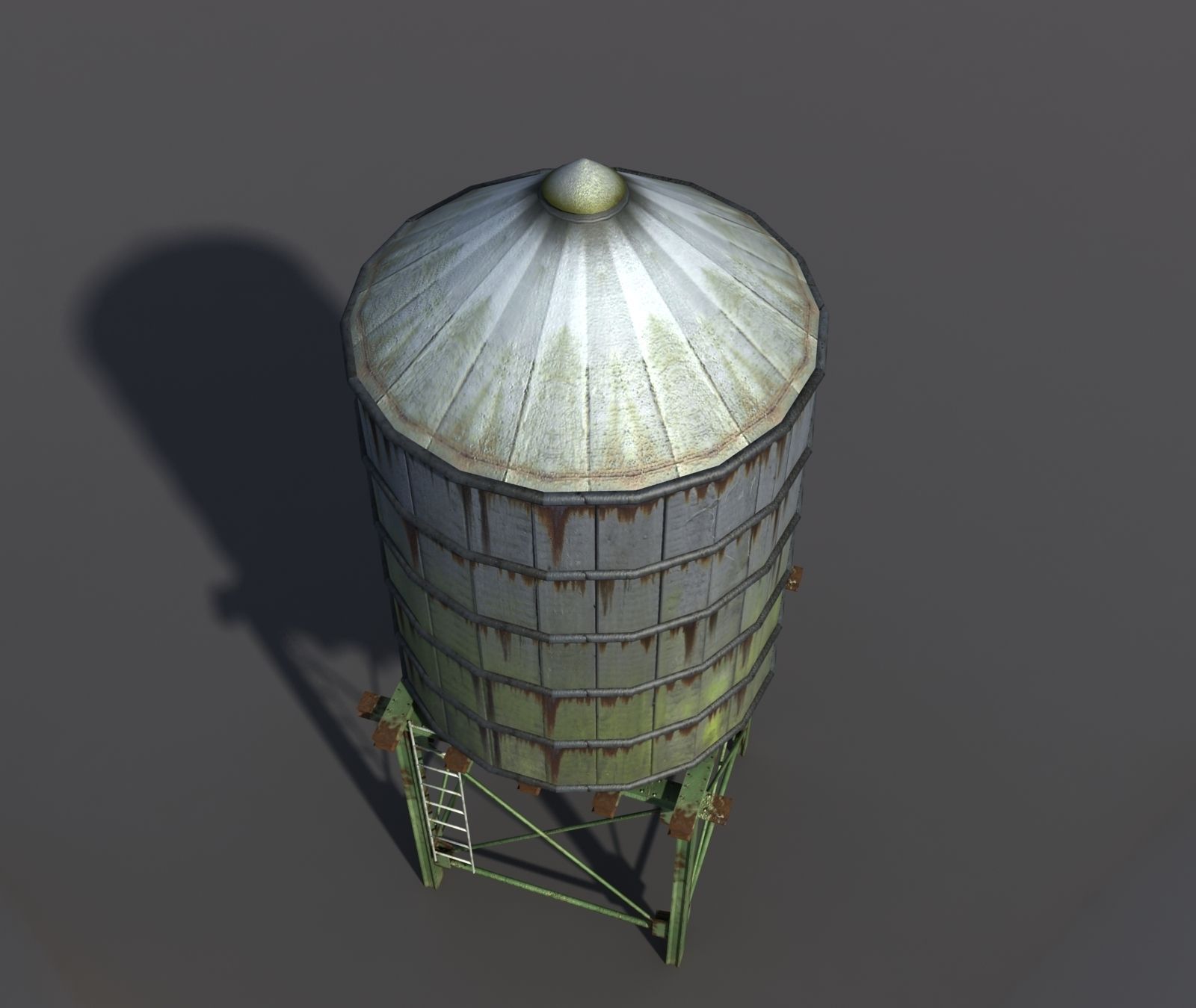 Water Tank 47 Low-poly 3D model_1