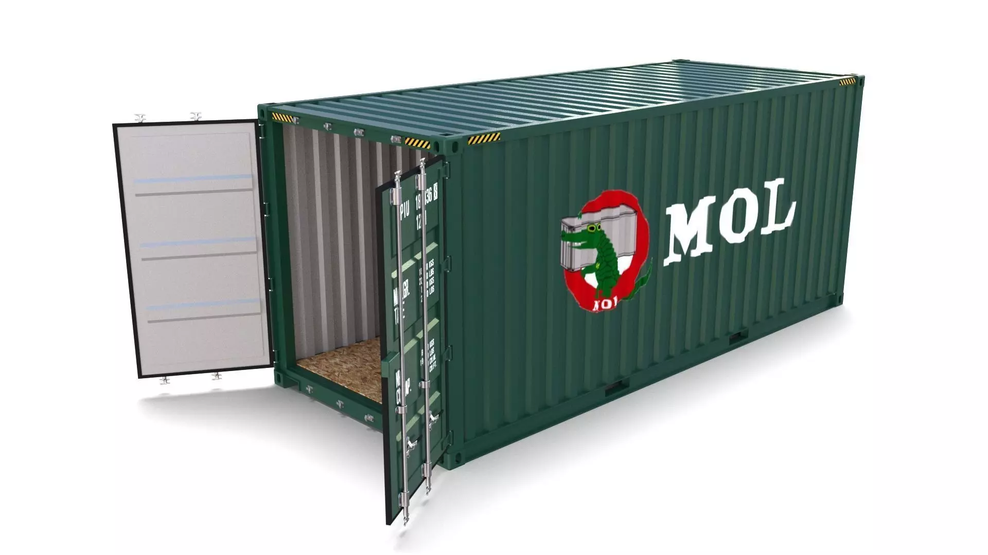 20ft Shipping Container MOL 3D model | CGTrader
