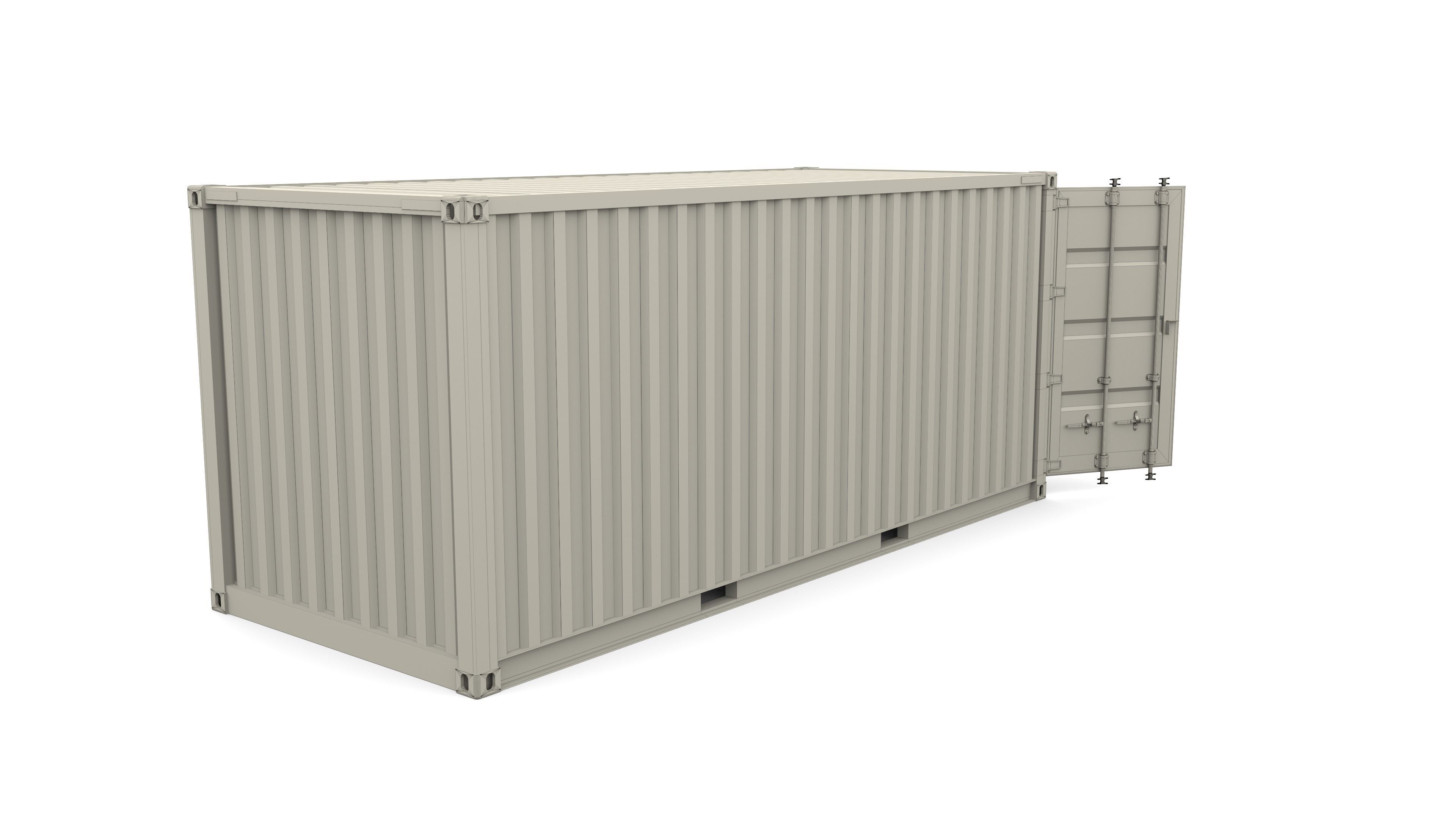 20ft Shipping Container MSC 3D model_11