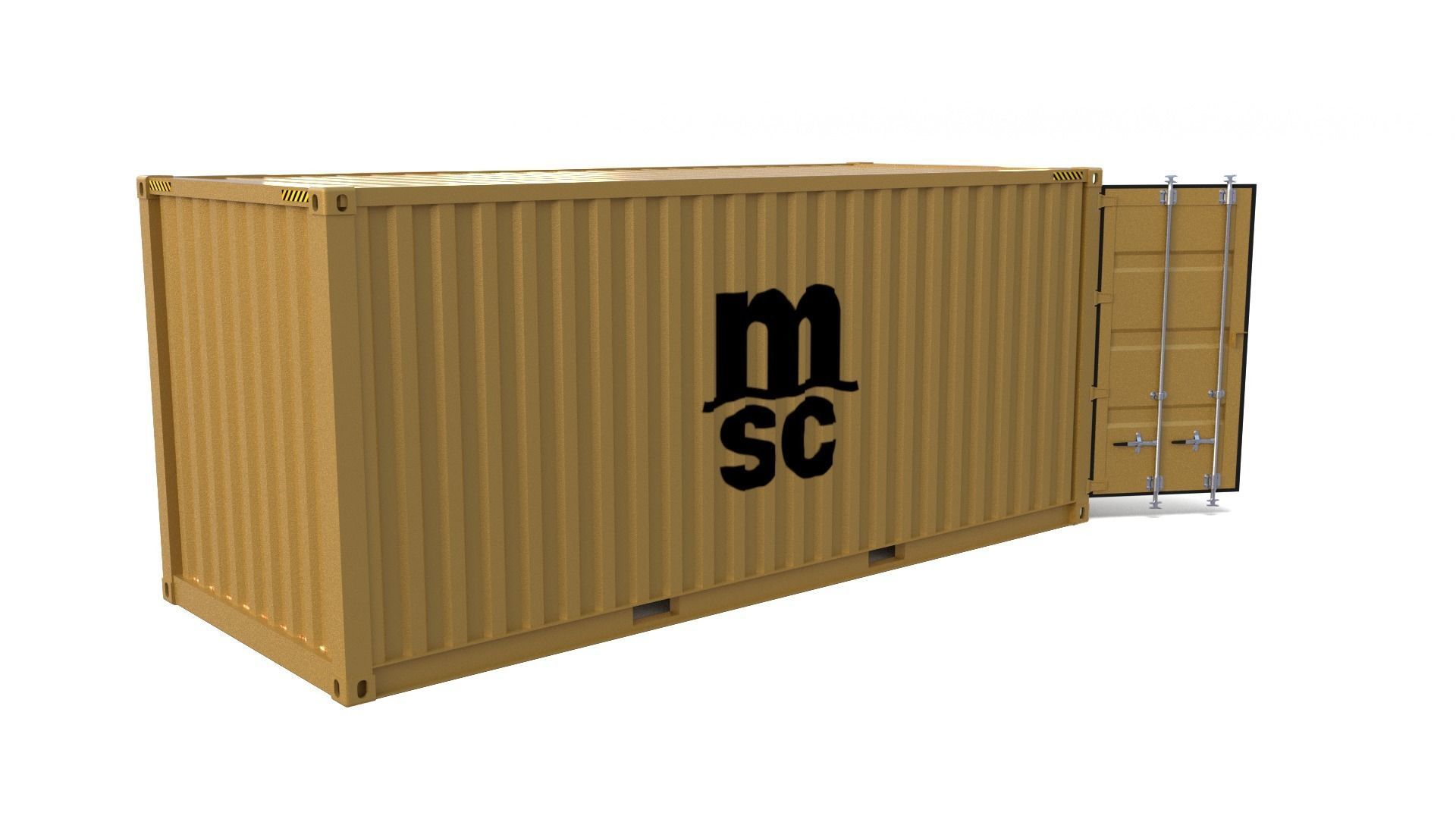 20ft Shipping Container MSC 3D model_6