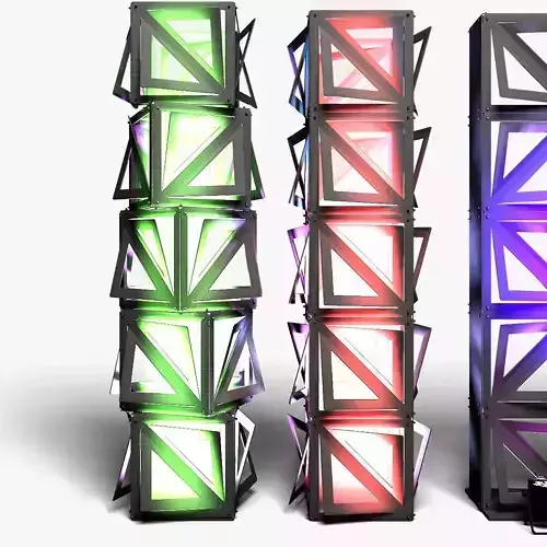 Stage Decor 20 Modular Wall Column 3D model