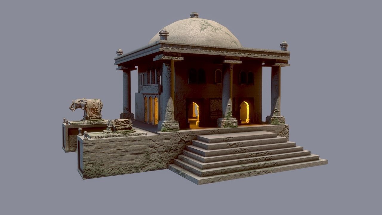 India Temple 3D model_1