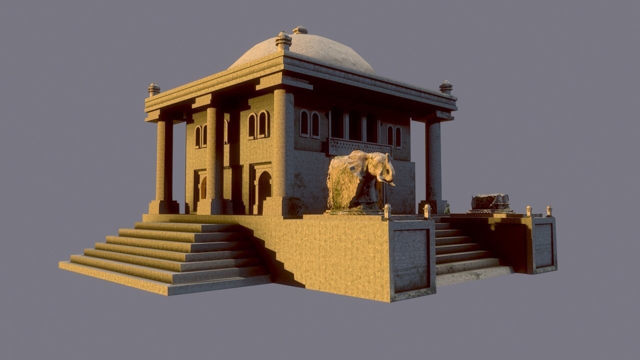 India Temple 3D model_2
