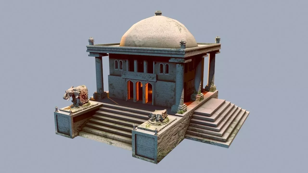 India Temple 3D model_0