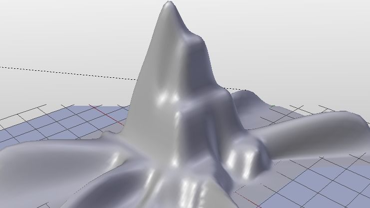 Mountain Low-poly 3D model_3