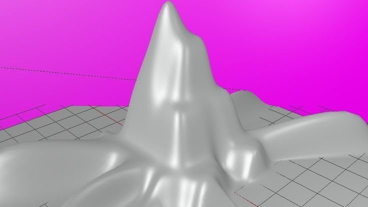 Mountain Low-poly 3D model_4