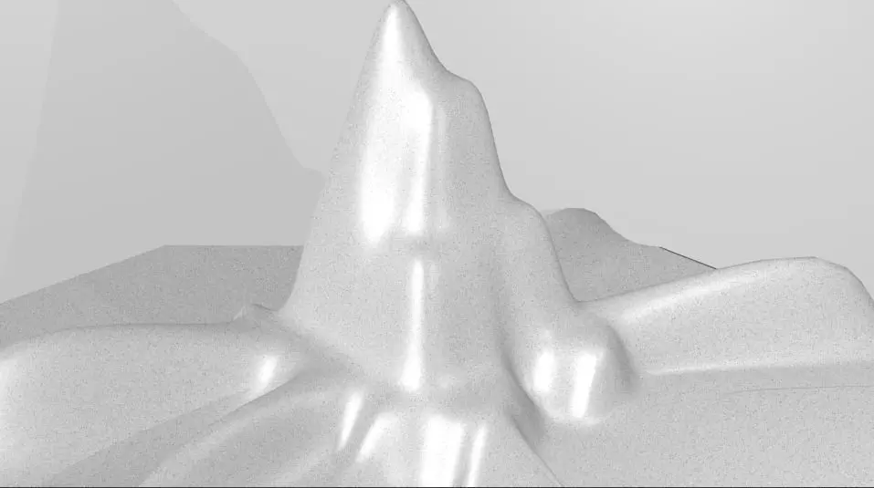 Mountain Low-poly 3D model_0