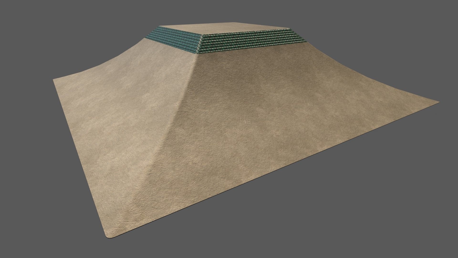 skatepark ramp tagged and cleaned Low-poly 3D model_6