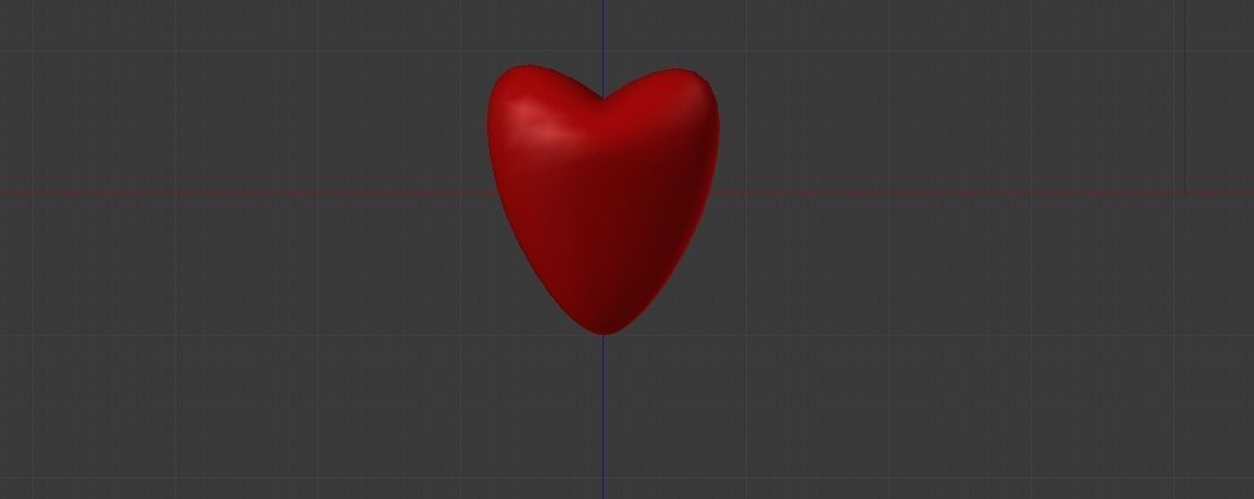 Heart Low-poly 3D model_4