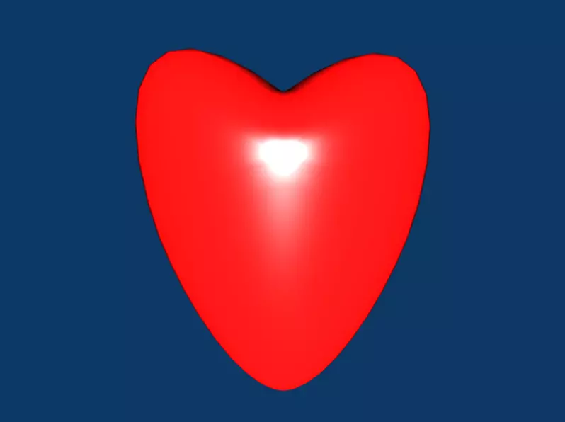 Heart Low-poly 3D model_0