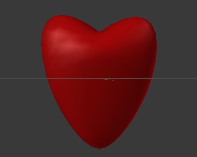 Heart Low-poly 3D model_5