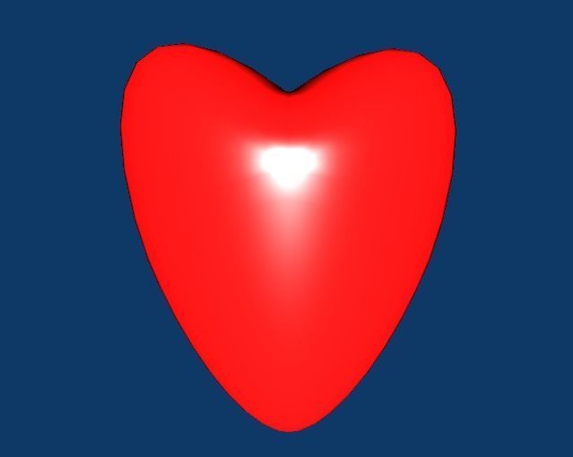 Heart Low-poly 3D model_2